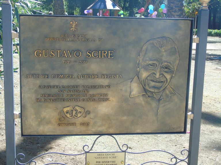 Targa Gustavo Scirè Giardino Piazza Niscemi